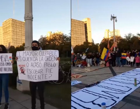 Colombianos en Argentina se movilizaron para rechazar el accionar violento y represivo de Ivan Duque