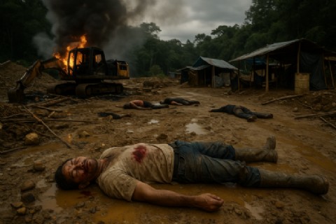 Masacre en mina de oro de Bolívar: cinco trabajadores asesinados y una comunidad desplazada